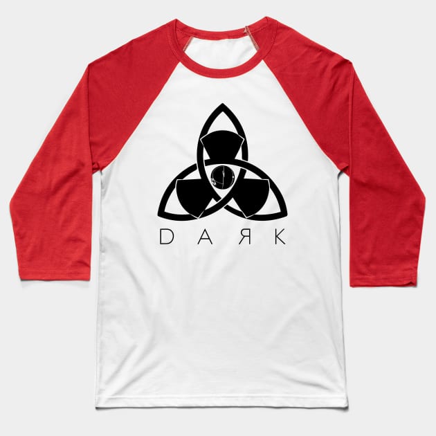 Dark  nuclear triskel Baseball T-Shirt by Ddalyrincon